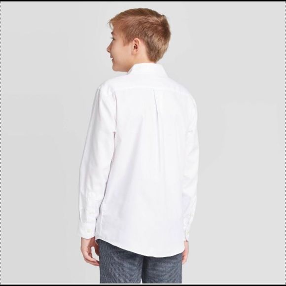 White Button-up Dress Shirt Sz XL 16 Cat & Jack - Picture 2 of 12